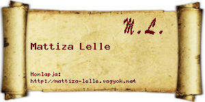 Mattiza Lelle névjegykártya